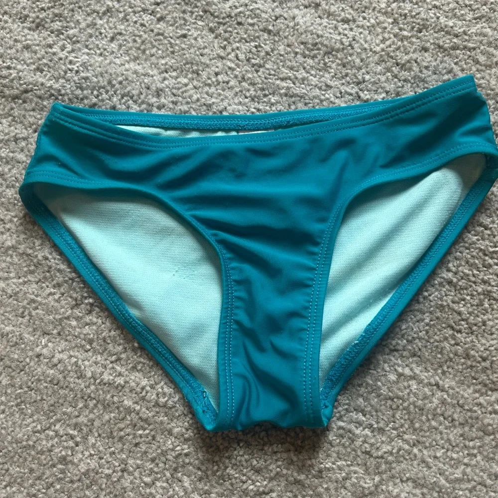 Justice Teal and Pink Floral Kids Bikini